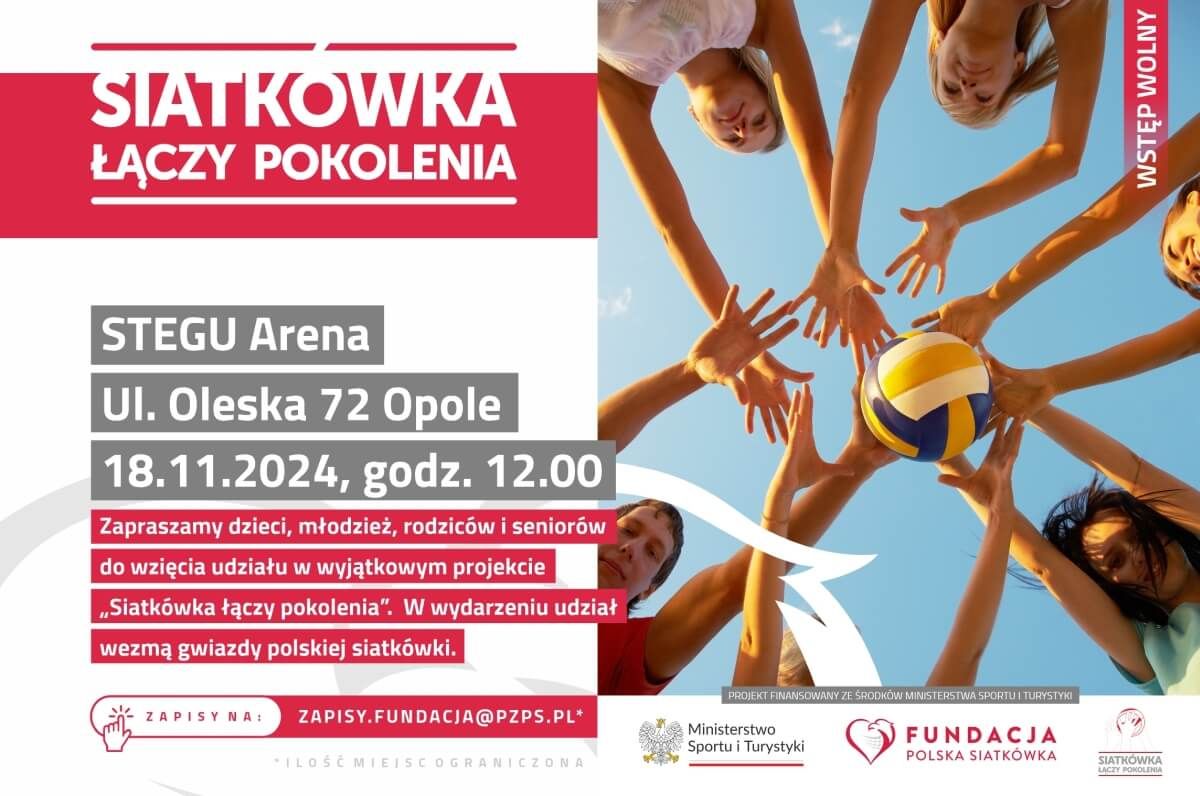 Siatkówka łączy pokolenia w Opolu - zapisy