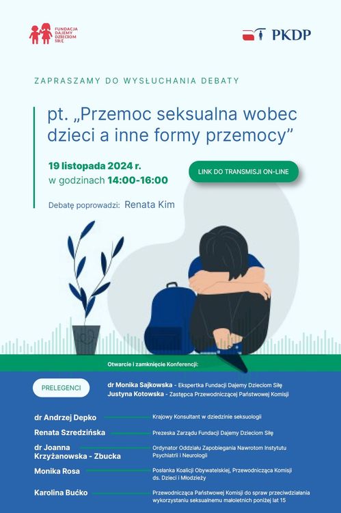 Zaproszenie na debatę: Przemoc seksualna wobec dzieci a inne formy przemocy