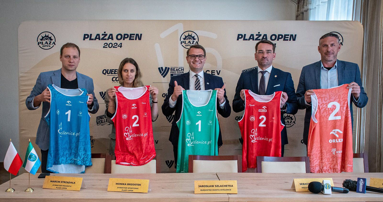 "Myślenice kochają siatkówkę" - konferencja zapowiadająca turniej Beach Pro Tour Futures i 15. edycję Plaży Open